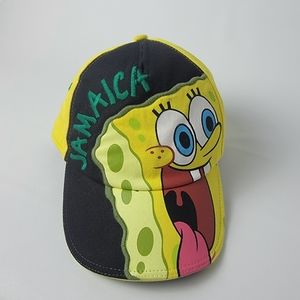 Nikelodeon Youth Adult SpongeBob Jamaica Baseball Cap Black Yellow Adjustable
